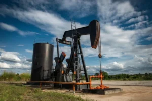 Pompe à balancier extrayant du pétrole brut aux États-Unis