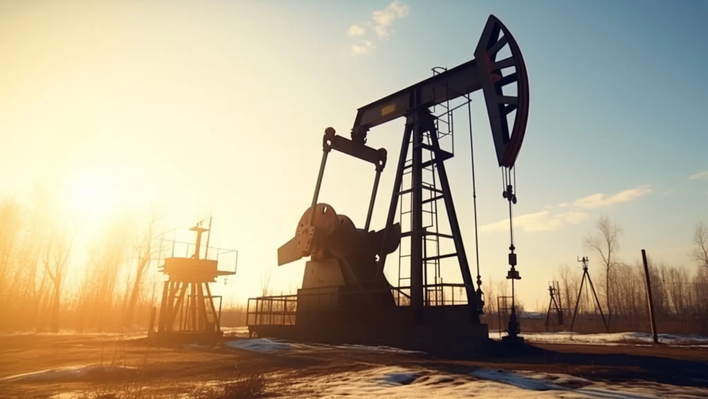 Plateforme pétrolière illustrant la hausse de la production de brut en Irak